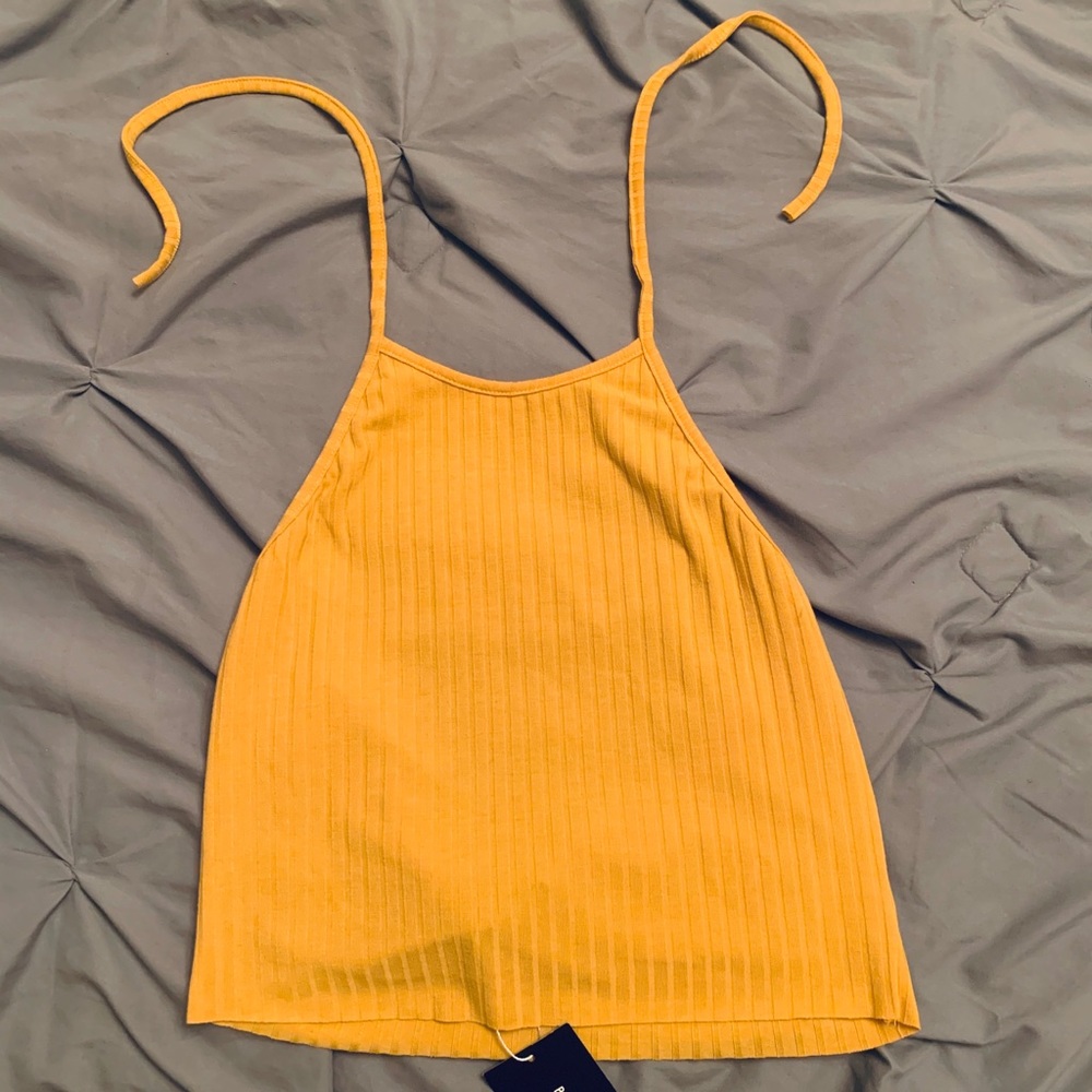 Gold Fitted Crop Top